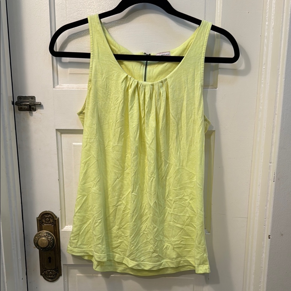 GAP Yellow Ruched Tank Top Sleeveless